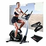 Christopeit Sport Ergometer Heimtrainer Eco 1000 inkl. Pulsmessgurt und Matte – Generator, Magnet-Bremssystem, USB, Kinomap-App, bis 150kg Gewicht