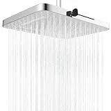 Hibbent Regen-Duschköpfe, 13 Zoll, 5 Sprüher Regenfall-Duschkopf, quadratische Einbau-Duschköpfe, schwenkbarer Strahlwinkel, üppiges Duscherlebnis, einfache Installation,Weiß