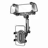 QLoztyse Auto Rückspiegel Handyhalterung, 360° Drehbar, Verstellbare Multifunktionale Halterung iPhone, Huawei, Xiaomi und Samsung Galaxy Handys usw
