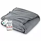 BEDSURE Kuscheldecke Flauschig Decke Fleecedecke - Wohndecke Warm Winter Weich, Sofadecke XL, Decke Couch Blanket, Wohn- & Kuscheldecken 150x200cm, Sofa überwurfdecke Grau