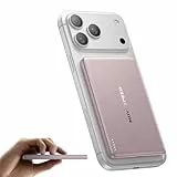 MOVE SPEED Magsafe Power Bank Magsafe Powerbank Slim 5000mAh Magnetische Power Bank USB C 18W Wireless Mini Powerbank Metallgehäuse-Design Kompatibel mit iPhone 17/16/15/14/13/Galaxy (Rosa 2026)