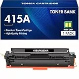 415A M479fdw Toner Mit Chip: Kompatibel für HP 415A 415X Multipack Color LaserJet Pro MFP M479dw M479fnw M479fdn M454dw M454dn 415 W2030X W2031X W2032X W2033X W2030A 1er-Pack (Schwarz)