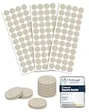 VABNEER 128 Stück Filzgleiter, 20 mm, beige, selbstklebend, Bodenschutz, Filzgleiter, 5 mm dick, Möbelgleiter für Möbelfüße (rund, 20 mm)