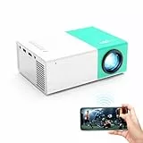 wepvo Mini Beamer tragbarer WiFi Projektor Projektor für Heimkino, Der Bildschirm des Mobiltelefons kann über WiFi oder über EIN Datenkabel auf den Projektor gespiegelt Werden