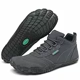 SAGUARO Barfußschuhe Herren Barfuss Schuhe Damen Barfusschuhe Leicht Zehenschuhe Bequem Fitnessschuhe rutschfest Traillaufschuhe Barefoot Shoes mit Zero-Drop Sohle Grau,EU Gr.43
