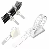 50 GPtzlei Kabelclips Stück selbstklebend und schraubbar, Wiederverwendbare Kabelhalter verstellbar, Kabelorganizer für Schreibtisch, Wand, Büro, Werkstatt, Schwarz