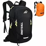 ONETOALL Diebstahlsicherer Wanderrucksack Damen 20L, Leichter Tagesrucksack Herren Klein, Wasserdichter Fahrrad Rucksack mit Rückenbelüftung zum Wandern Tagestour Radfahren Reisen Pendeln, nur 500g