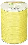 PRÄSENT Rayon Raffia Bastband gelb, 100 m Dekoband zum Einpacken von Geschenken, Verzieren & Basteln festlicher Dekos, Schleifenband für besondere Anlässe