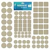 shinfly Filzgleiter Selbstklebend - 60 Stück Filzgleiter für Stühle - Möbelgleiter Filz Selbstklebend Beige 3mm Dicke - Stuhl Filzgleiter Mit Idealer Klebkraft für Möbel Boden