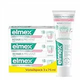 elmex Zahnpasta Sensitive Professional Repair & Prevent 75 ml – medizinische Zahnreinigung für sofortigen*, anhaltenden Schutz – beugt Zahnfleischrückgang & neuen Schmerzen vor (Packung mit 3)