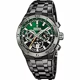Festina Herren Uhr Analog aus Schwarzem Edelstahl 316L - Quarzwerk - Chronograph - Kalender - Mineralglas mit hoher Widerstandsfähigkeit - Wasserdicht bis 10 ATM F20673/2 Chrono Bike