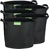GardenMate 5X 5L Pflanzsack aus Vliesstoff Ø20cm Höhe 16cm - Blackline