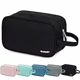 Narwey Kulturbeutel Herren Toilettenbeutel Reise Wasserdicht Robust Kosmetiktasche Schminktasche Mehrfachfächer Reise Essentials(Schwarz)