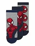 NAME IT Jungen Nmmadus Spider 3P Sock Mar, Navy Blazer, 28-30 (3er Pack)