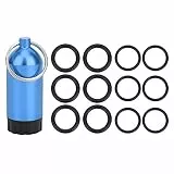 Keenso Tauchflasche Zylinder O-Ring, 12 Tauchflaschen Dichtungen mit O Ring Aufbewahrungsflasche OR-MT02 (Blau)