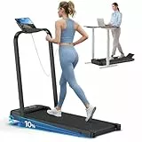 Laufband für Zuhause Klappbar, 4 in 1 Walking Pad mit Steigung, 3.0PS Klappbares Laufband für Zuhause & Büro mit LED-Anzeige, Leise Schreibtisch Laufband mit APP, Bis 150 kg, Keine Installation