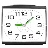 Ayybboo Wecker Analog Ohne Ticken,Seniorenwecker mit Schlummerfunktion,Nachtlicht,Lauter Alarm,Großes Zifferblatt Quarzwecker,Wecker Schlafzimmer