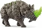 SCHLEICH ELDRADOR Creatures 70157 Kampfrhino - Fantasy Monster Actionfigur mit Realistischen Details - Gefährliches Monster Nashorn mit Beweglichem Kopf, Figuren ab 7 Jahren