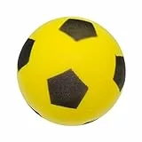 alldoro 63103 Schaumstoffball Gelb, Ø 20 cm, extra weicher Softball, Fußball für Kinder ab 0 Jahren, leise & leicht, Ball für Indoor & Outdoor