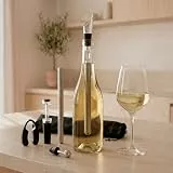 InnovaGoods - Wein Zubehör Set, 2 Kühlstäbe aus Edelstahl 304, Folienschneider, luftdichter Vakuumverschluss, Ausgießer mit Tropfstopp, Tragetasche