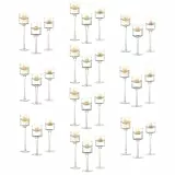 Romadedi Teelichthalter Glas Kerzenständer kerzenhalter - Elegantes kerzenglas Hoch für Teelichter Stumpenkerzen teelichthalter für tischdeko esstisch Hochzeit Party 30 Stück / 10 Set, 20/23/26cm