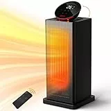 OMISOON Heizlüfter 2000W, ECO heizlüfter energiesparend leise, PTC Keramik heizung elektrisch, Touch-LED, 90°-Oszillation, 24 Timer, Thermostat, 4 Modi, Mehrfachschutz, Fernbedienung, Zuhause