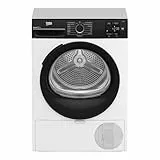 Beko BM3T37240W Wärmepumpentrockner, 7 kg Fassungsvermögen, 15 Programme, Schontrommel, Knitterschutz, Kombinierter Filtermechanismus, Weiß