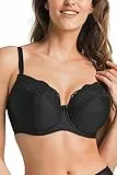 Teyli Damen BH mit Bügel - BHS Gepolstert - BH Grosse Grössen - Bra Große Brüste - Komfort Starker Halt Bra - Damen BHS Frauen Bramit Spitzenbesatz und markantem Rosenmotiv