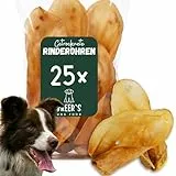 BREERs Getrocknete Rinderohren für Hunde 25 Stück aus eigener Deutscher Herstellung, Kauartikel für Groß & Klein