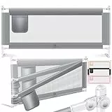 KESSER® Bettgitter 200cm Bettschutzgitter Kinderbettgitter für Kinder Babybettgitter Klappbar, Kinderbett Kinderbettschutzgitter Rausfallschutz, Bett & Elternbett hoch: 72 bis 96cm, + Tasche, Grau