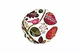 beties „Zauberwald“ Kissenhülle rund ca. Ø40 cm Kissenbezug Poufs in interessanter Größenauswahl hochwertig & angenehm aus 100% Baumwolle (Elfenbein-bunt)