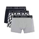Ted Baker Herren-Boxershorts - Marine/Marine-Chevron/Heather Grey - XL
