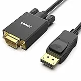 BENFEI DisplayPort auf VGA Kabel 1,8M, Unidirektional DP DisplayPort Computer to VGA Monitor 1080P Stecker zu Stecker Vergoldetes Kabel, kompatibel mit Lenovo Dell HP ASUS und anderen Marken