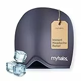 MyHalos® Migräne Maske - Migräne Kühlmaske - Wiederverwendbare Migräne Mütze & Kühlmaske Migräne zur Linderung von Kopfschmerzen - Formschlüssige Kältekompresse - Migraine Relief Cap
