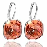 925 Silber Ohrringe Marken Kristalle Orange Silberohrringe Padparadscha NOBEL SCHMUCK