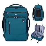 ECOHUB Rucksack 40x20x25 für Ryanair Flugzeug Reiserucksack Handgepäck Gepäck Laptop Daypacks PET-Recycelte Backpack Wasserdichter Unter Sitzplatz 20L Damen Klein,Patentiert(Grün)