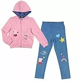 Peppa Wutz Pig Mädchen Set Sweatjacke und Leggings (Rosa, 3Y)