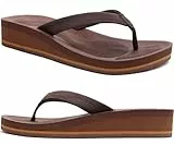 COFACE Flip Flops Damen Flache Zehenabscheider Badelatschen für Sommer Beach Frauen Keilabsatz Tanga Sandalen mit Weichem Yoga Matte
