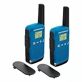 Motorola Talkabout T42 PMR-Funkgeräte (2er Set, PMR446, 16 Kanäle, Reichweite 4 km) blau