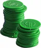 HENDI Pfandmünzen, Stückzahl: 100, Bedruckung mit Eurozeichen, wiederverwendbar, ø25mm, ABS Kunststoff, Grün