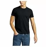 Lee Herren Twin Pack Crew Black T-shirts, Schwarz, M