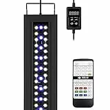 NICREW RGB+W Aquarium LED Beleuchtung, anpassbare 24/7 Modus Aquarium Lampe mit Timer, für Pflanzenwuchs und Süßwasser-Becken, mehrere Wettermodus, 40-55 cm, 17W