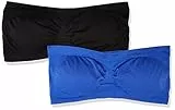 Amazon-Marke: Iris & Lilly Damen Nahtloser und Trägerloser BH, Mehrfarbig (Blk/royal), M, Label: M