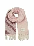 TOM TAILOR Damen 1047931 Schal mit Fransen, 38754-Berry Geometric Scarf, One Size