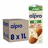 Alpro Bio Mandeldrink ohne Zucker – 8 x 1 l
