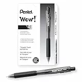 Pentel BK440-A Kugelschreiber mit Druckmechanik und ergonomischer Dreiecksgriffzone, schwarz, 12 Stück