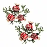 Amosfun Granatapfel-Brosche Set 2 StüCk - Elegante Retro-Damenbrosche Mit Stabiler Nadel Und Komfortclips, Ideal FüR Muttertag, Valentinstag Und Festliche AnläSse