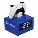 Paladone Wecker, digital, mit Nachtlichtfunktion, Motiv: Playstation DualSense Controller, offiziell lizenziert, Gaming- und Schlafzimmerdekoration für Kinder und Jugendliche