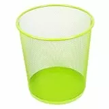 D.RECT KOMO Papierkorb, 12L Metall Abfalleimer Büro | Runder Mülleimer für Arbeitszimmer, Küche | Stabile Ausführung, 266x218x280 mm, Limettengrün
