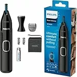 Philips Nasentrimmer 5000 Serie, Effiziente Haarentfernung für Nase, Ohren und Augenbrauen, mit PrecisionTrim-Technologie, wasserdicht, Modell NT5650/16